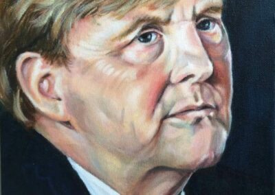 Koning Willem Alexander1, 2019, acryl op doek, 20×20 cm,: 75€