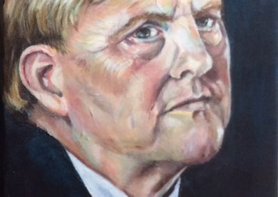 Koning Willem Alexander 3, 2019, acryl op doek, 20:20 cm; 75€