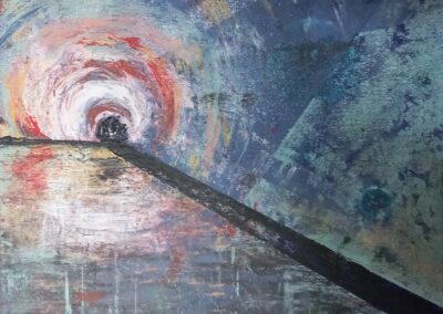 de tunnel: 2022, 32:34 cm, acrylverf met decoratieverf , 75€